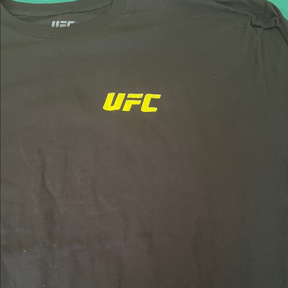 UFC Black Tee with Teal and Yellow Newark Graphic NWOT - Picture 2 of 3